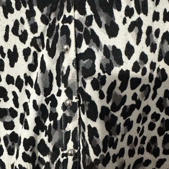 White House Black Market Animal Print Button Front Cardigan Sweater - Picture 4 of 16